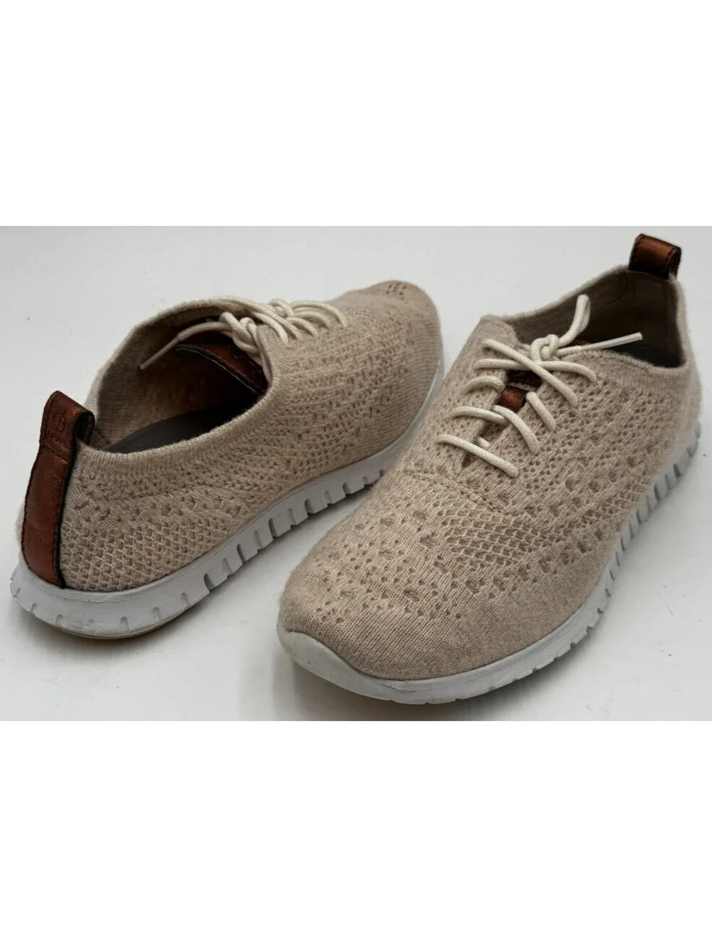 Cole Haan Zerøgrand Women's Shoes Size 6.5  Beige Wingtip Oxfords Shoes W13200